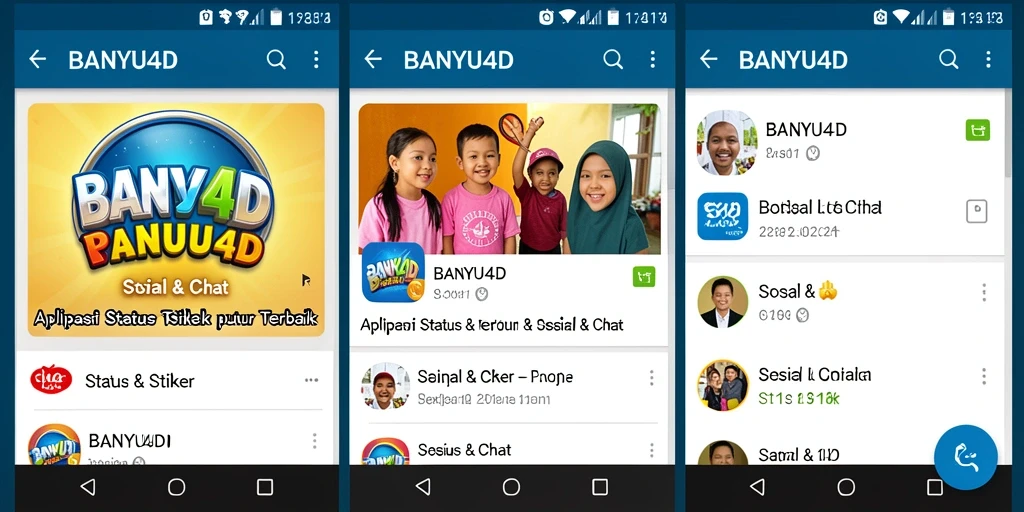 Tampilan stiker lucu dari aplikasi BANYU4D di chat.