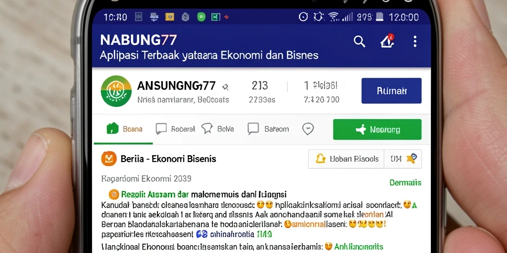 Antarmuka bersih dan informatif dari aplikasi NABUNG77.