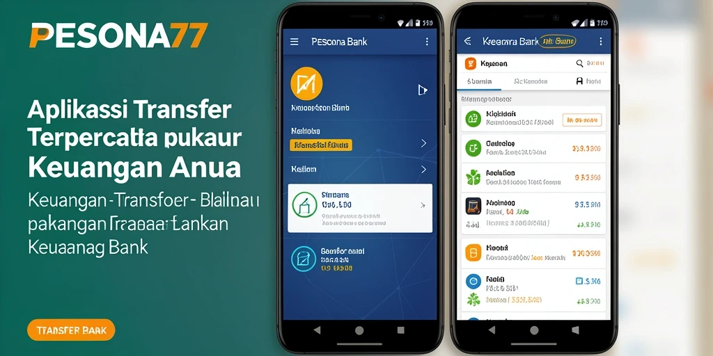 Antarmuka PESONA77 yang intuitif untuk transfer bank.