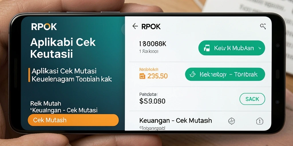 Tampilan antarmuka RPOK untuk cek mutasi keuangan yang intuitif.