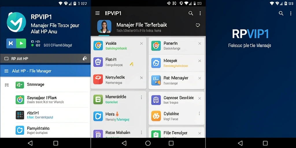 Antarmuka aplikasi RPVIP1 menampilkan pengelolaan file yang sederhana dan efisien.