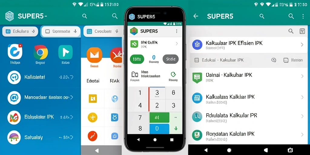 Tampilan antarmuka utama SUPER5 untuk kalkulasi IPK yang mudah.