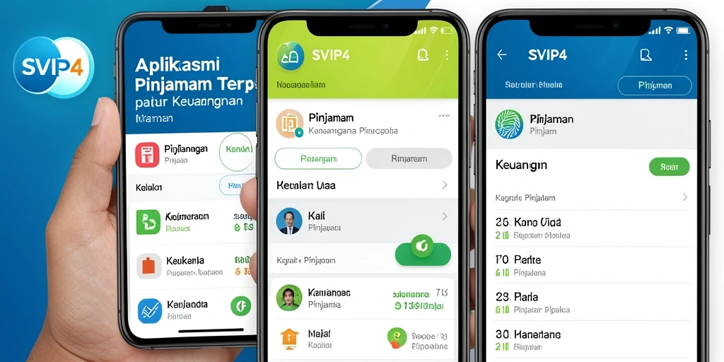 Tampilan antarmuka aplikasi SVIP4 yang user-friendly untuk pinjaman.