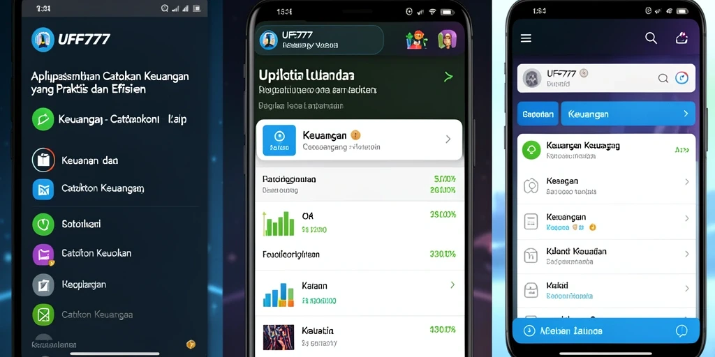Tampilan antarmuka aplikasi UFO777 untuk Catatan Keuangan.